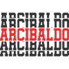 Arcibaldo t-shirt gift stacked text