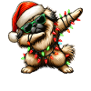 Dabbing Pekingese Sunglasses Cute Christmas