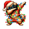 Dabbing Pekingese Sunglasses Cute Christmas