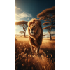 Lion on the savannah