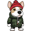 Bull Terrier Dog Winter