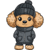 Poodle Dog Winter