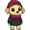 Chien Labrador Hiver