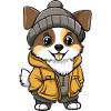 Australian Shepherd Dog Winter