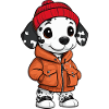 Chien Dalmatien Hiver
