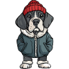 Great Dane Hund Winter