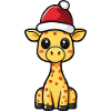 Girafe Noël mignon