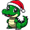 Alligator Christmas Cute