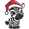 Zèbre Noël Mignon