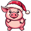 Pig Christmas Cute