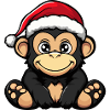 Monkey Christmas Cute