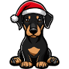 Doberman Dog Christmas Cute