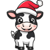 Cow Christmas Cute