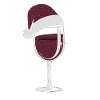 Elegant Christmas wine glass