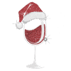 Elegantes Weihnachts-Weinglas