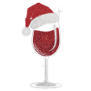 Elegant Christmas wine glass