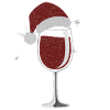 Elegantes Weihnachts-Weinglas