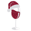 Elegantes Weihnachts-Weinglas