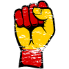 Spain flag fist used