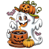 Pumpkin Halloween Ghost