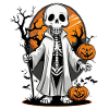 Spooky Skeleton - Halloween Night