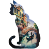 Venetian City Circle Silhouette