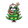 Funny Sloth Christmas Fir Whimsical