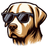 Cooler Labrador Hundekopf