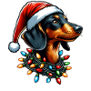 Dachshund Christmas Hat Xmas