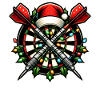 Darts Player Santa Hat Xmas