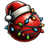 Dodgeball Team Santa Hat Noël