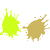 Blobs of paint