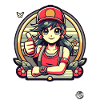 Thumbs Up Cartoon Girl