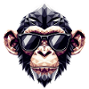 Monkey Glasses Polygon
