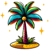 Palme bunt