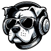 Dog Bulldog Headphones Glasses