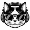 Cat Glasses Headphones