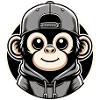 Monkey Hoodie Cap Round