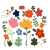 Design Flower Power Blumen - Stile Hippie Floreale