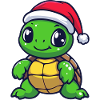 Turtle Christmas Cute