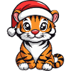 Tiger Christmas Cute