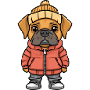 Mastiff Dog Winter