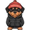 Rottweiler Dog Winter