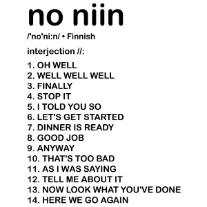 no niin in english
