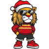 Löwe Weihnachten X-Mas