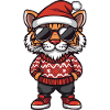 Tiger Weihnachten X-Mas