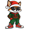 Fuchs Weihnachten X-Mas