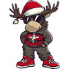 Moose Christmas X-Mas