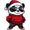 Panda Weihnachten X-Mas