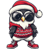 Eule Weihnachten X-Mas